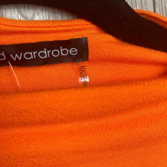 Naked Wardrobe BARE X Sweet T Mock Neck Crop Top In Deep Orange Size XL NWT - Picture 5 of 8